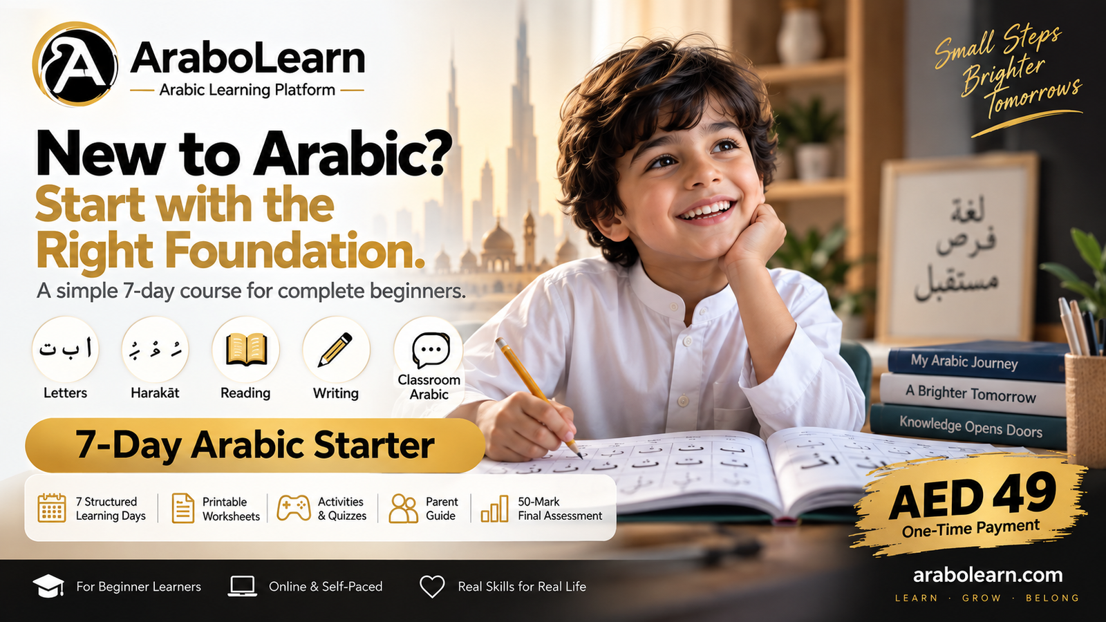 Arabic for Beginners in UAE – 7-Day Arabic Starter for Kids
